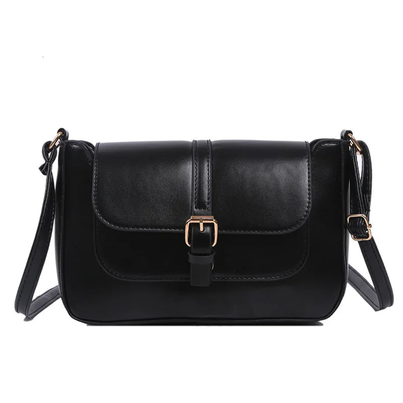 Zentra Elegant Buckle Crossbody Bag – Classic Wine Brown