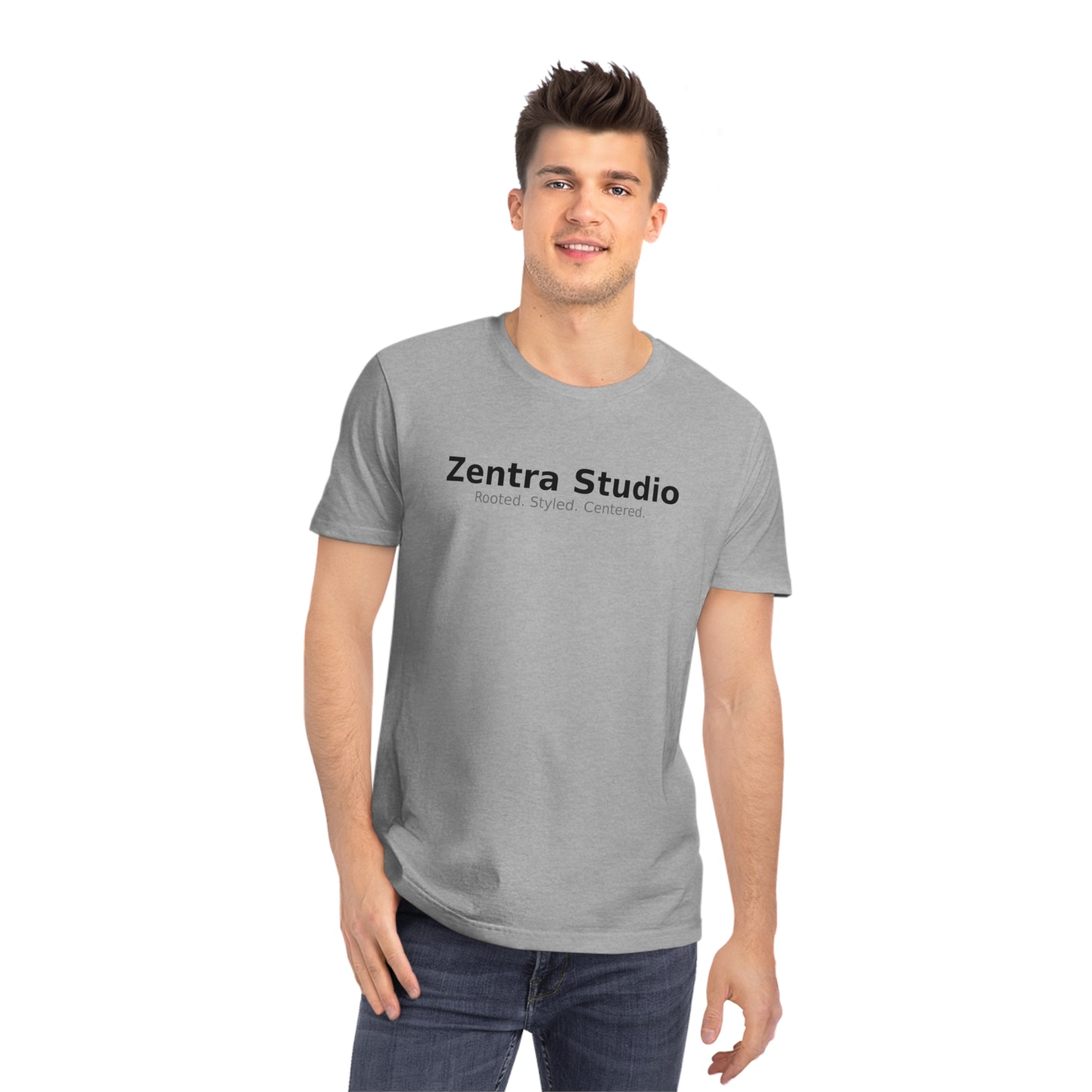 Zentra Studio Logo T-Shirt, Rooted. Styled. Centered. | Minimalist Comfort Tee | Unisex Fashion Statement Tee