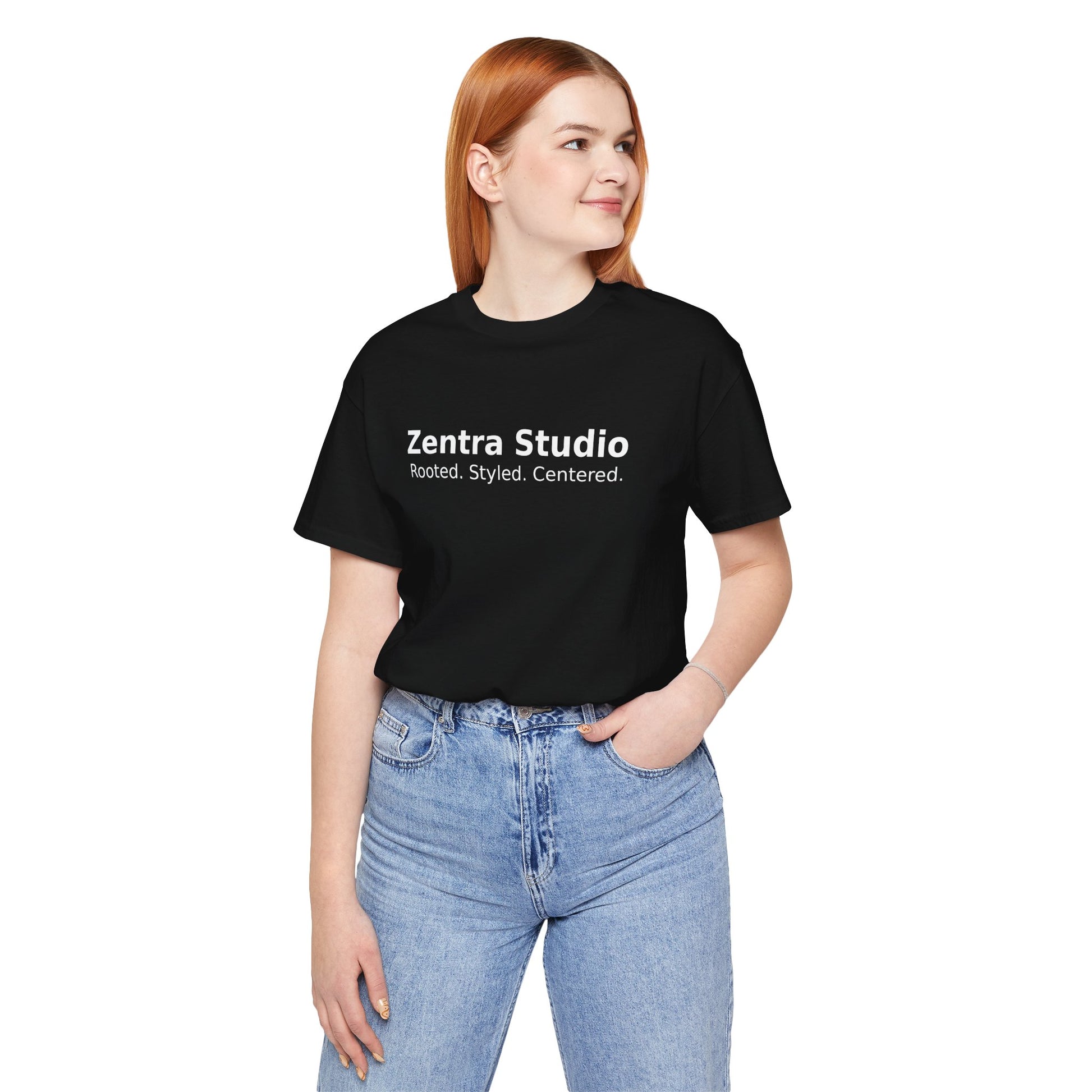 Zentra Minimalist Eco-Friendly Unisex Tee, Casual Organic Cotton Shirt, Graphic Tee for Nature Lovers, Perfect Gift for Earth Day, Sustainable Fashion