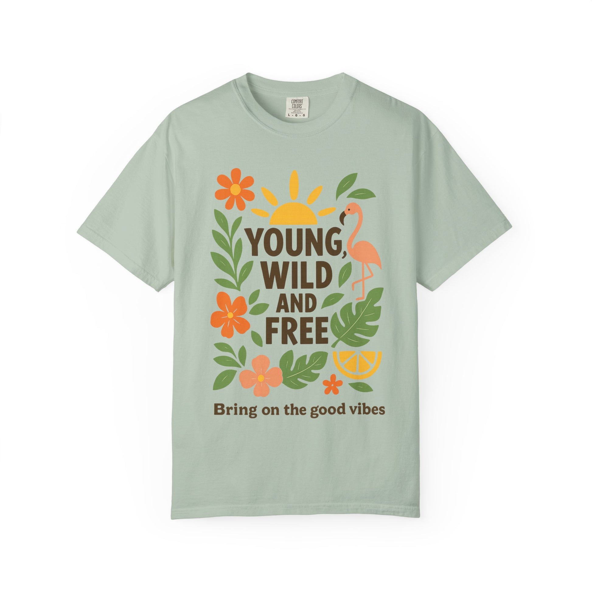Zentra Good Vibes Unisex Garment-Dyed T-shirt, Positive Energy Tee, Hippie Shirt, Groovy Vibes Top, Feel Good Shirt, Boho Vibe Tee
