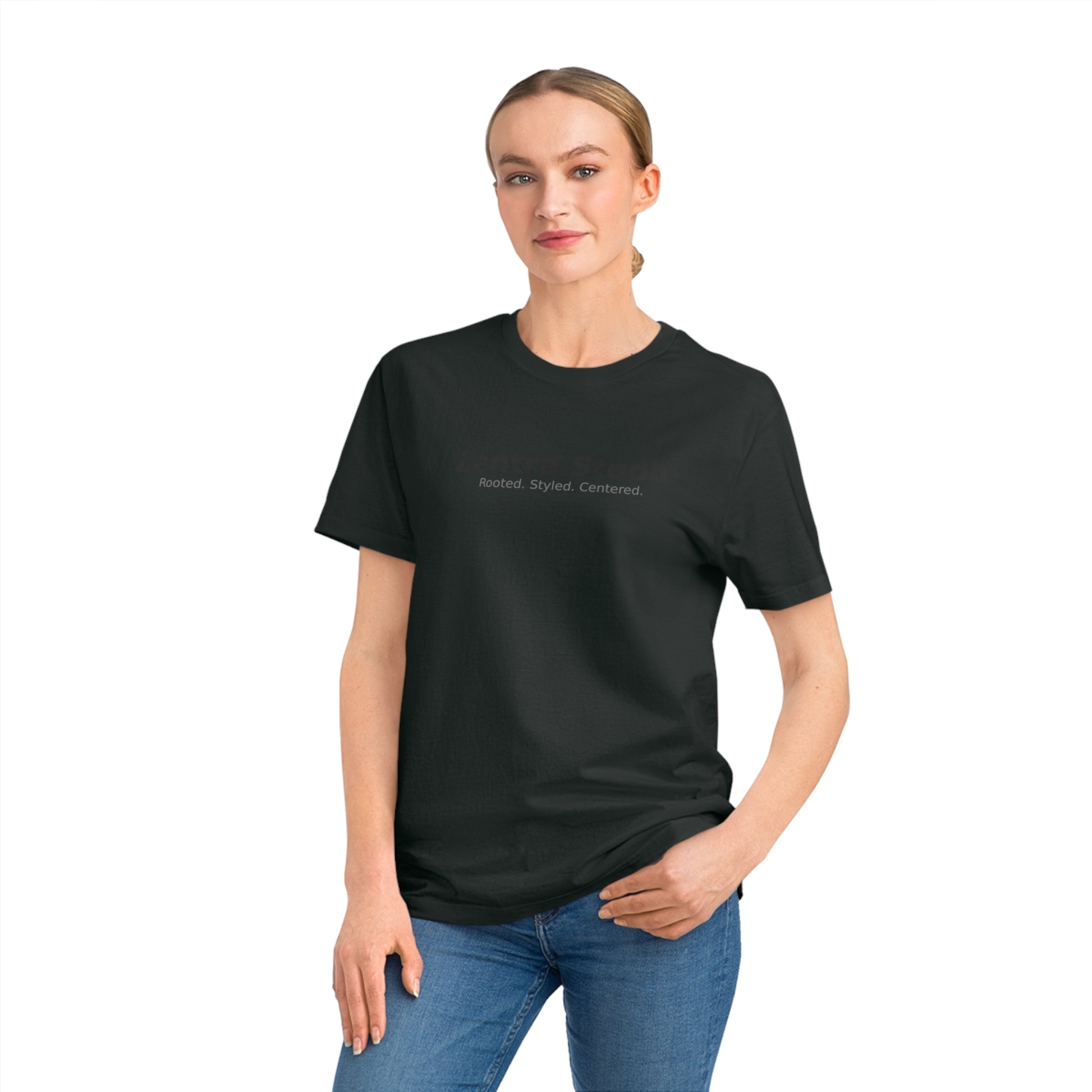 Zentra Studio Logo T-Shirt, Rooted. Styled. Centered. | Minimalist Comfort Tee | Unisex Fashion Statement Tee