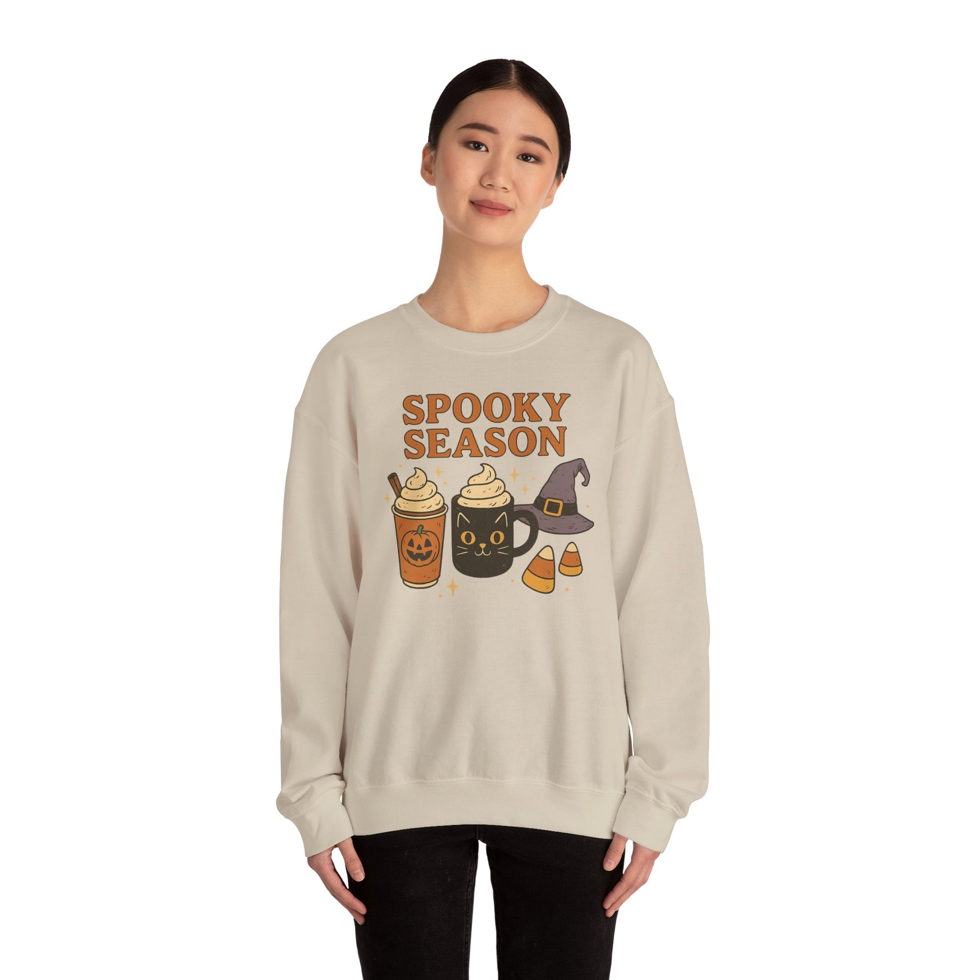 Spooky Season Sweatshirt, Halloween Crewneck Pullover, Fall Ghost Jumper, Scary Season Top, Autumn Apparel, October Ghost Shirt