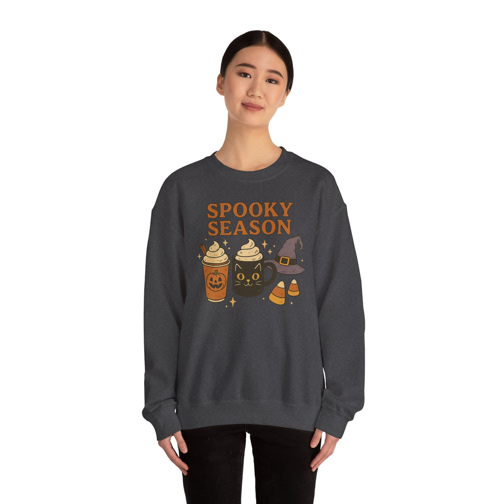 Spooky Season Sweatshirt, Halloween Crewneck Pullover, Fall Ghost Jumper, Scary Season Top, Autumn Apparel, October Ghost Shirt