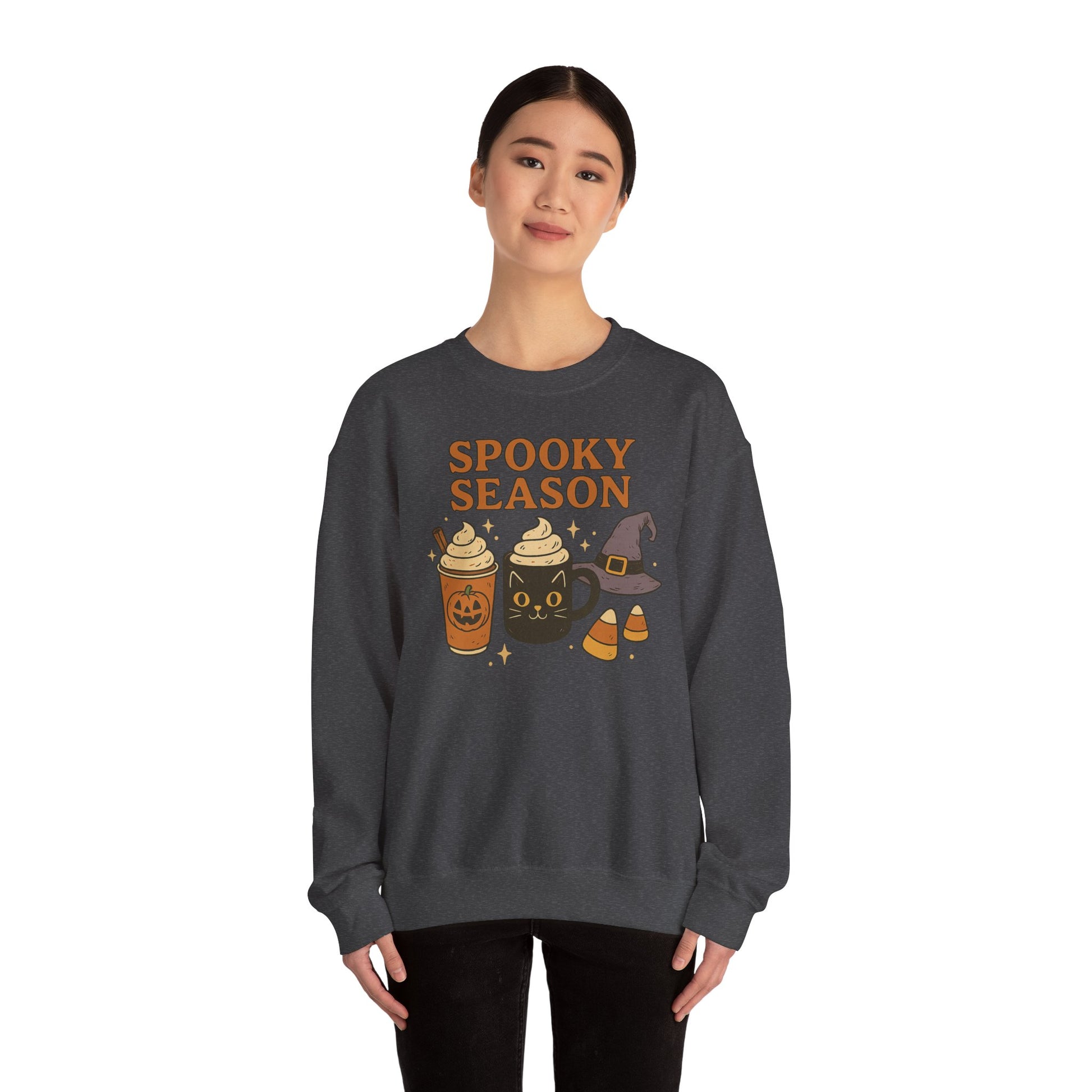 Spooky Season Sweatshirt, Halloween Crewneck Pullover, Fall Ghost Jumper, Scary Season Top, Autumn Apparel, October Ghost Shirt
