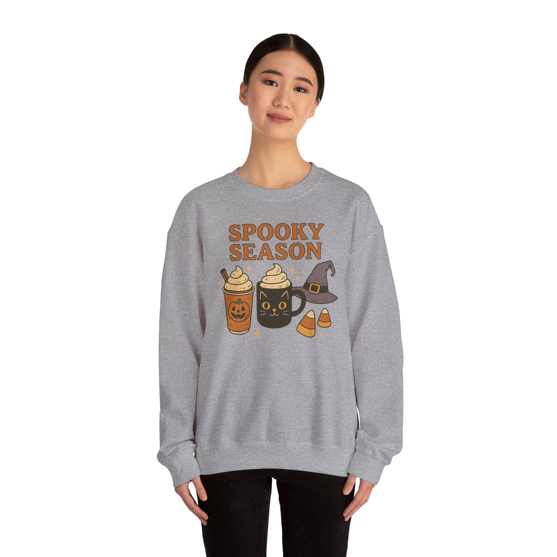 Spooky Season Sweatshirt, Halloween Crewneck Pullover, Fall Ghost Jumper, Scary Season Top, Autumn Apparel, October Ghost Shirt