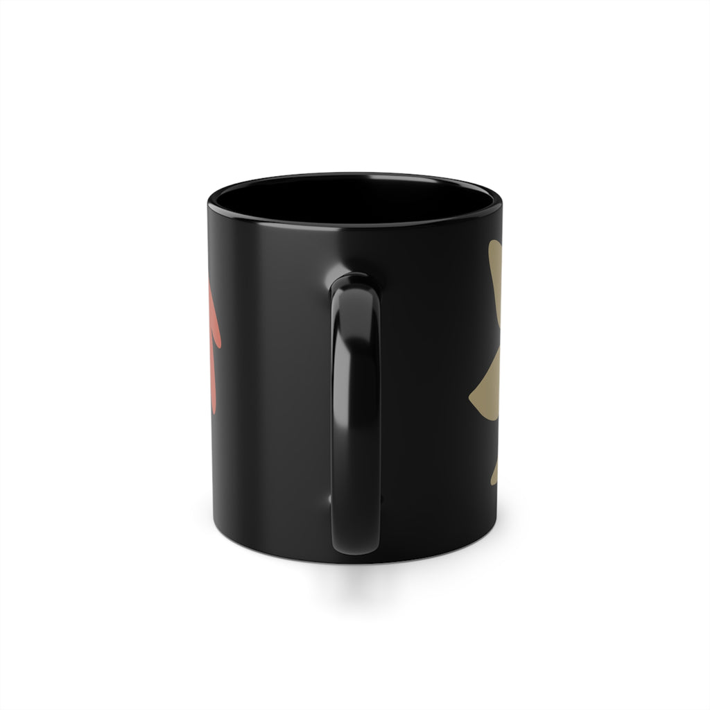 Zentra Floral Black Coffee Mug, Perfect Gift for Coffee Lovers