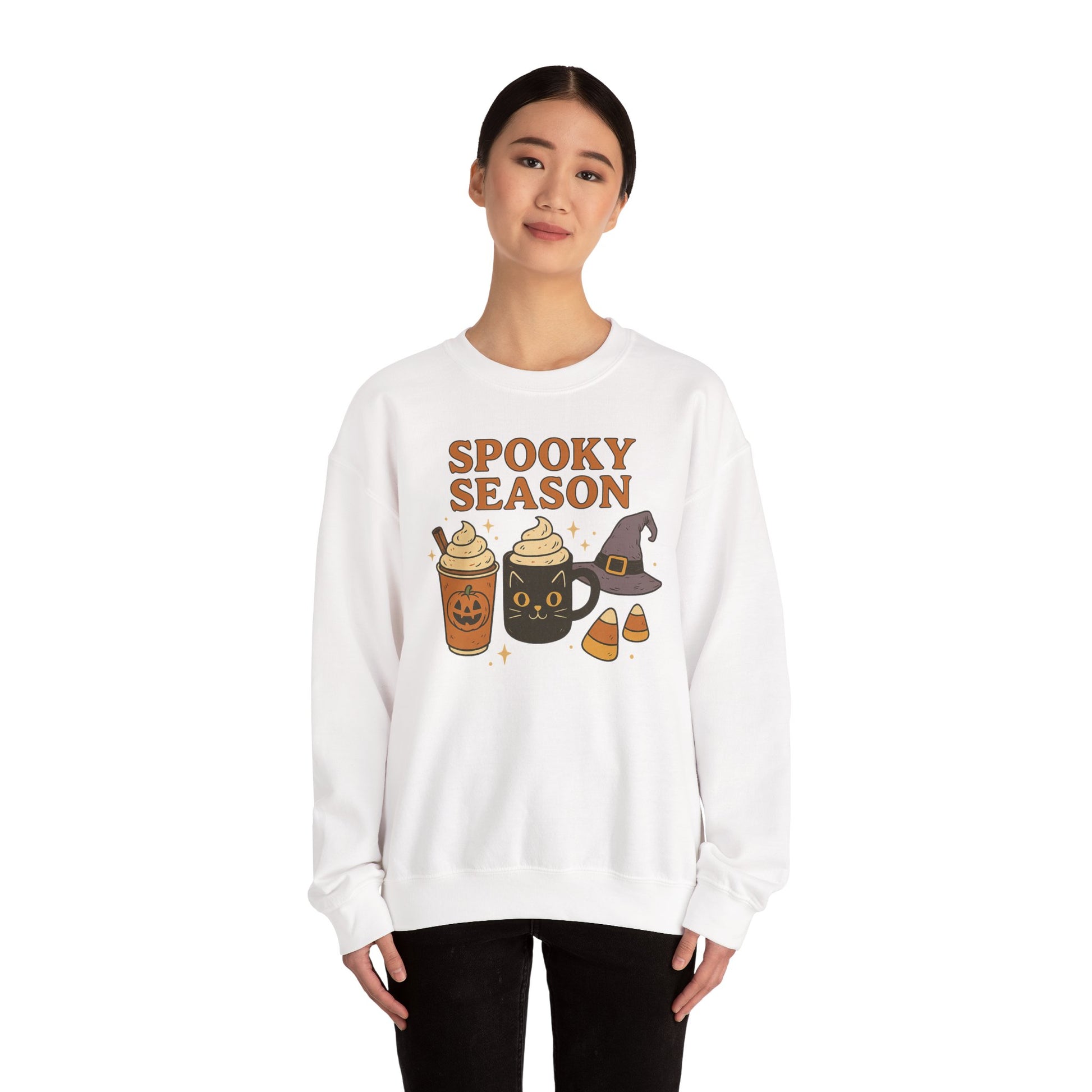 Spooky Season Sweatshirt, Halloween Crewneck Pullover, Fall Ghost Jumper, Scary Season Top, Autumn Apparel, October Ghost Shirt