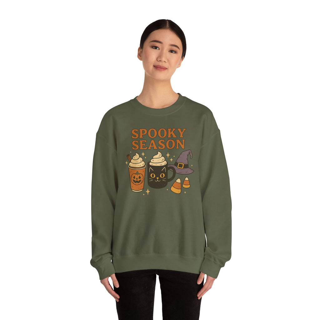 Spooky Season Sweatshirt, Halloween Crewneck Pullover, Fall Ghost Jumper, Scary Season Top, Autumn Apparel, October Ghost Shirt