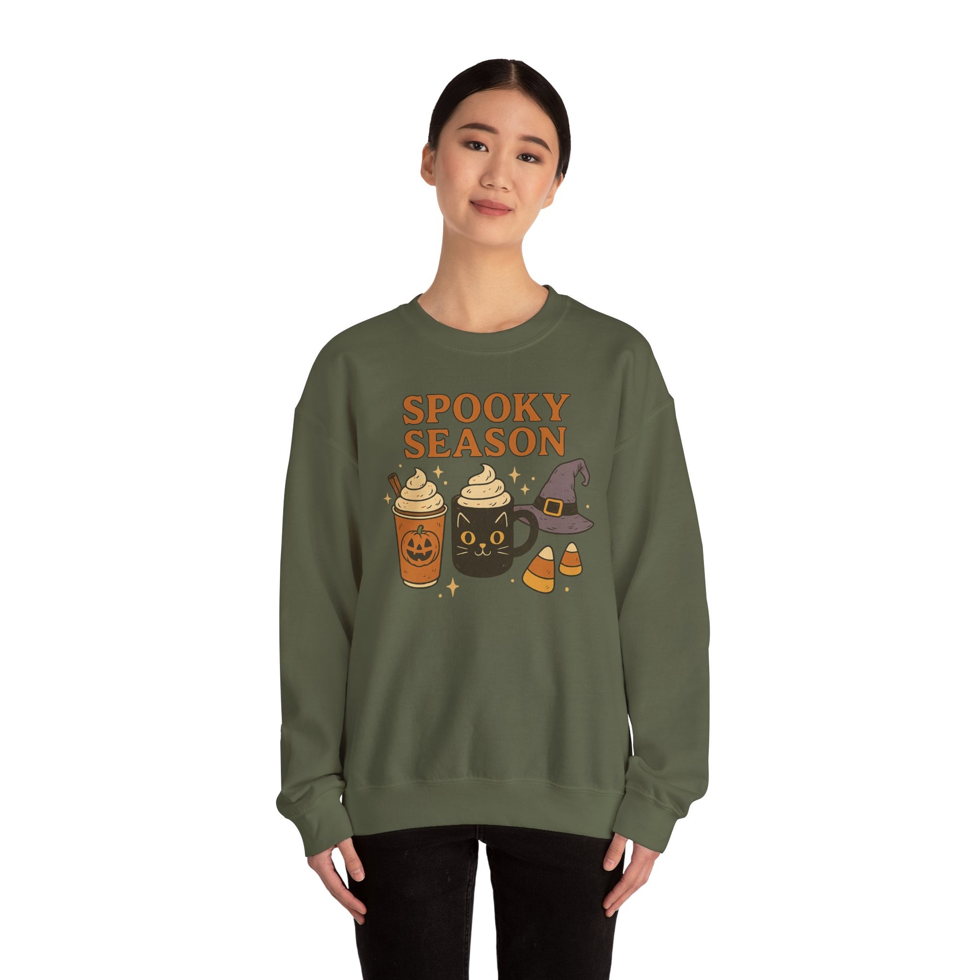 Spooky Season Sweatshirt, Halloween Crewneck Pullover, Fall Ghost Jumper, Scary Season Top, Autumn Apparel, October Ghost Shirt