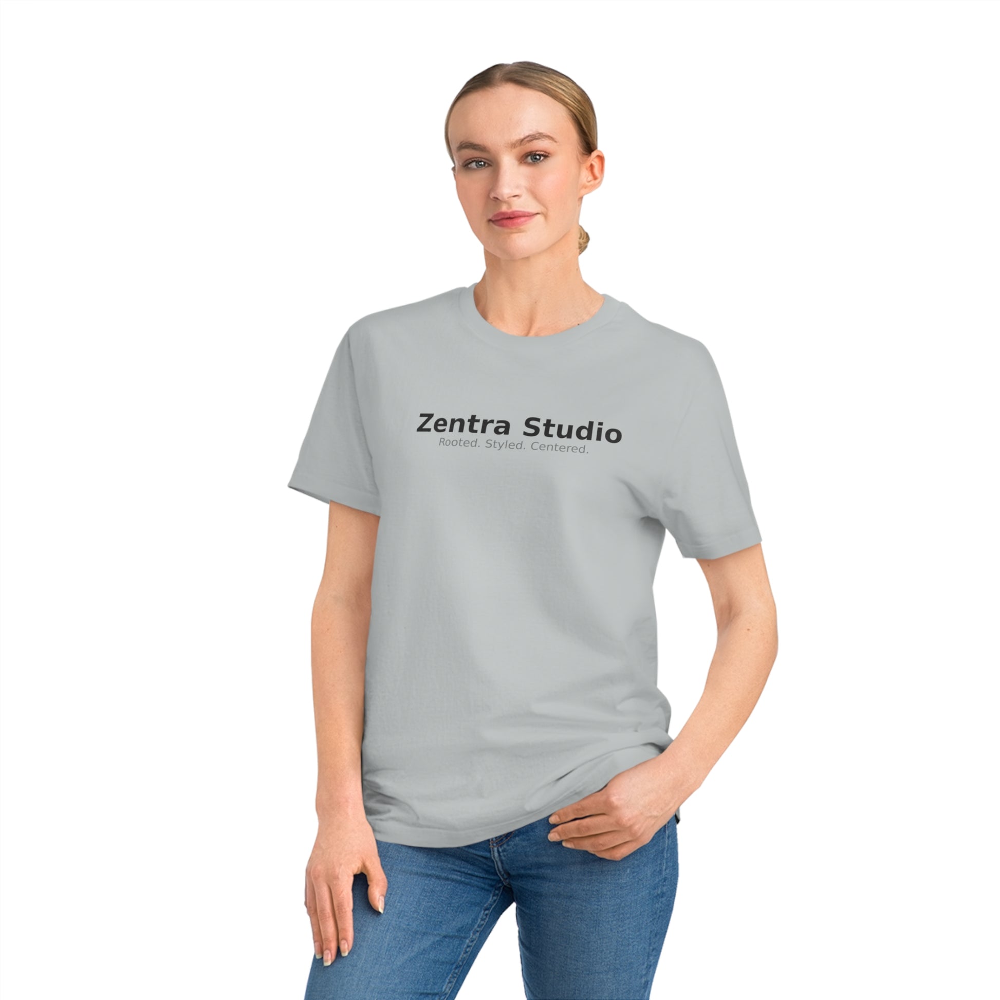 Zentra Studio Logo T-Shirt, Rooted. Styled. Centered. | Minimalist Comfort Tee | Unisex Fashion Statement Tee
