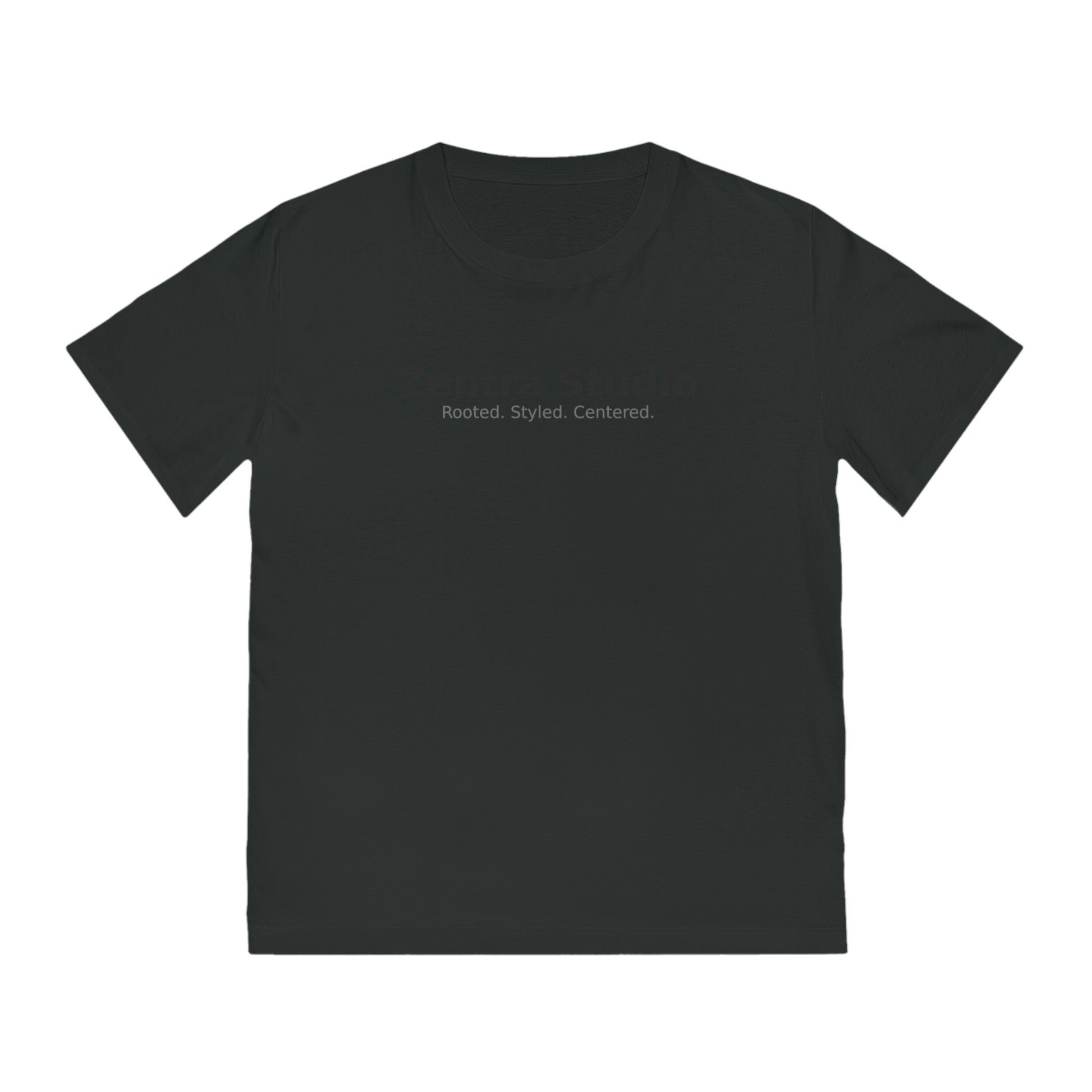 Zentra Studio Logo T-Shirt, Rooted. Styled. Centered. | Minimalist Comfort Tee | Unisex Fashion Statement Tee