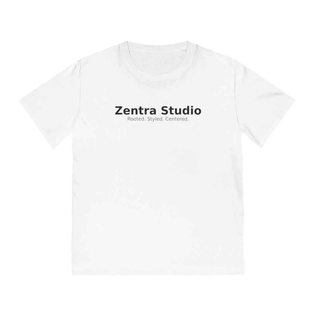 Zentra Studio Logo T-Shirt, Rooted. Styled. Centered. | Minimalist Comfort Tee | Unisex Fashion Statement Tee
