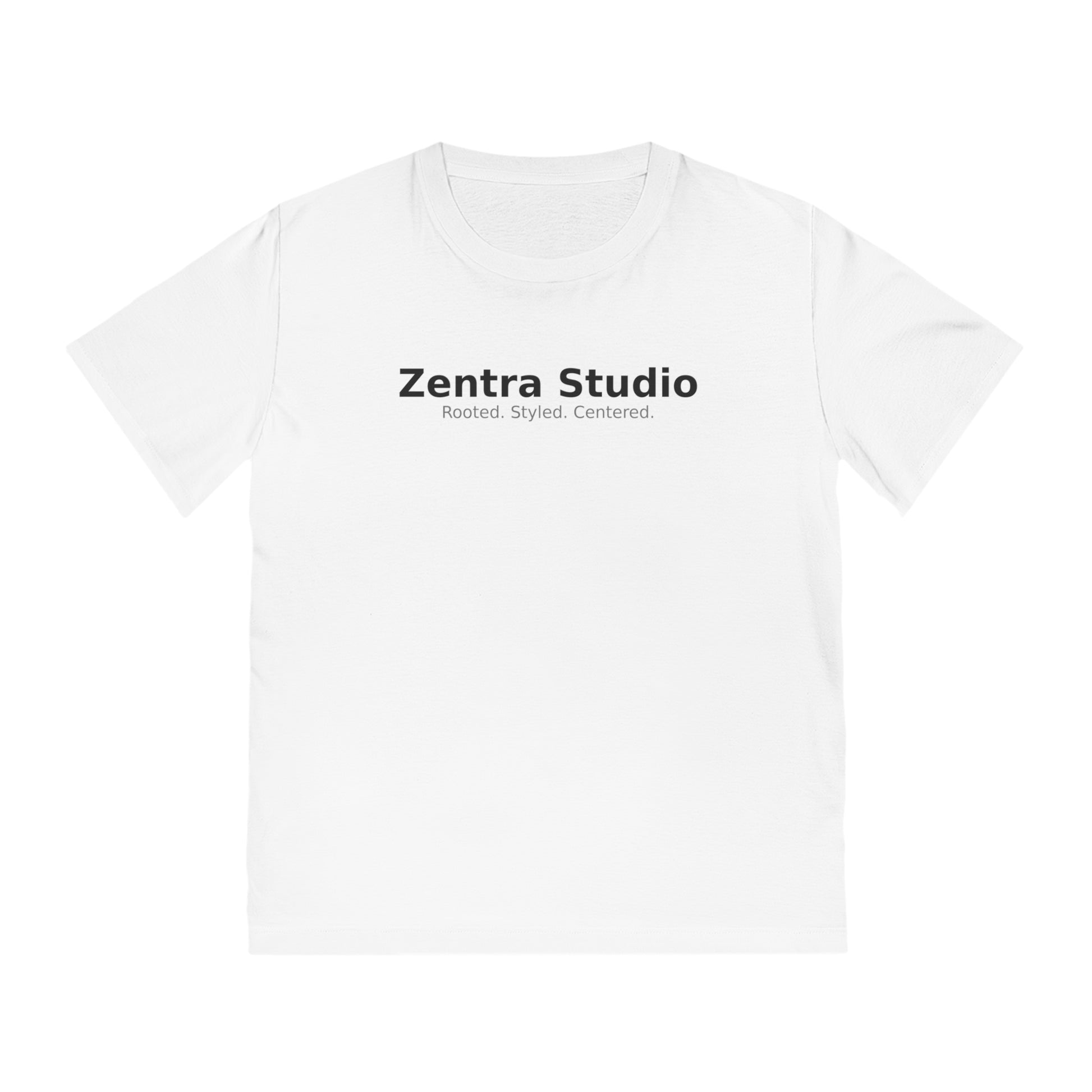 Zentra Studio Logo T-Shirt, Rooted. Styled. Centered. | Minimalist Comfort Tee | Unisex Fashion Statement Tee