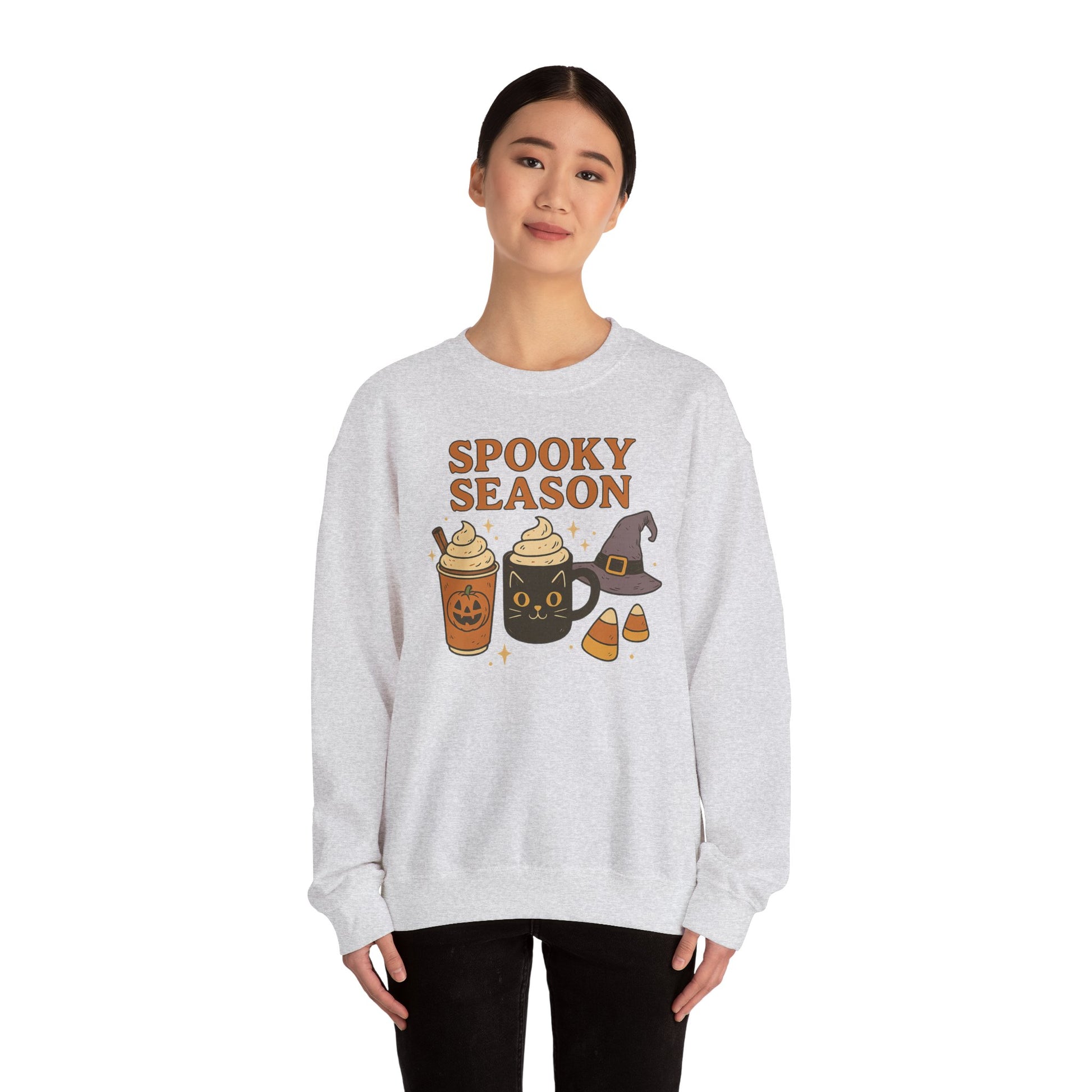 Spooky Season Sweatshirt, Halloween Crewneck Pullover, Fall Ghost Jumper, Scary Season Top, Autumn Apparel, October Ghost Shirt