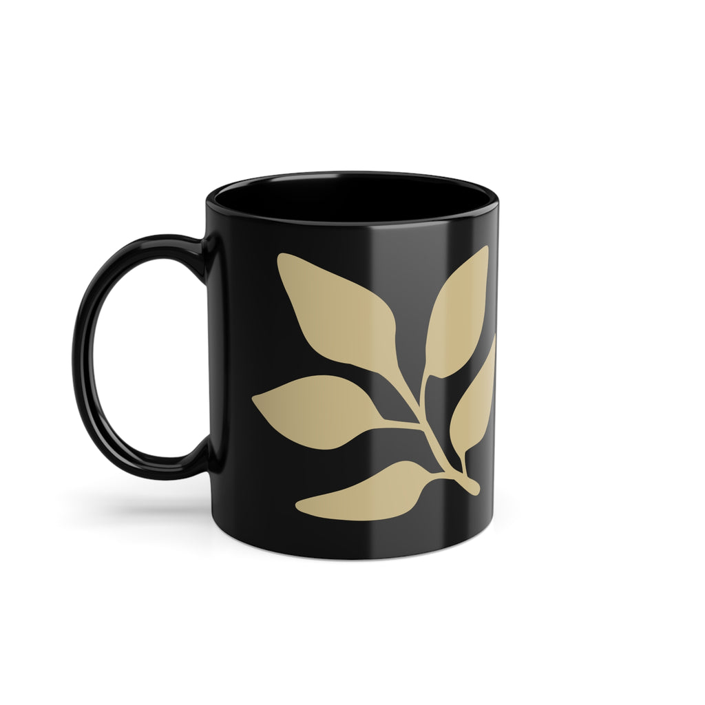 Zentra Floral Black Coffee Mug, Perfect Gift for Coffee Lovers