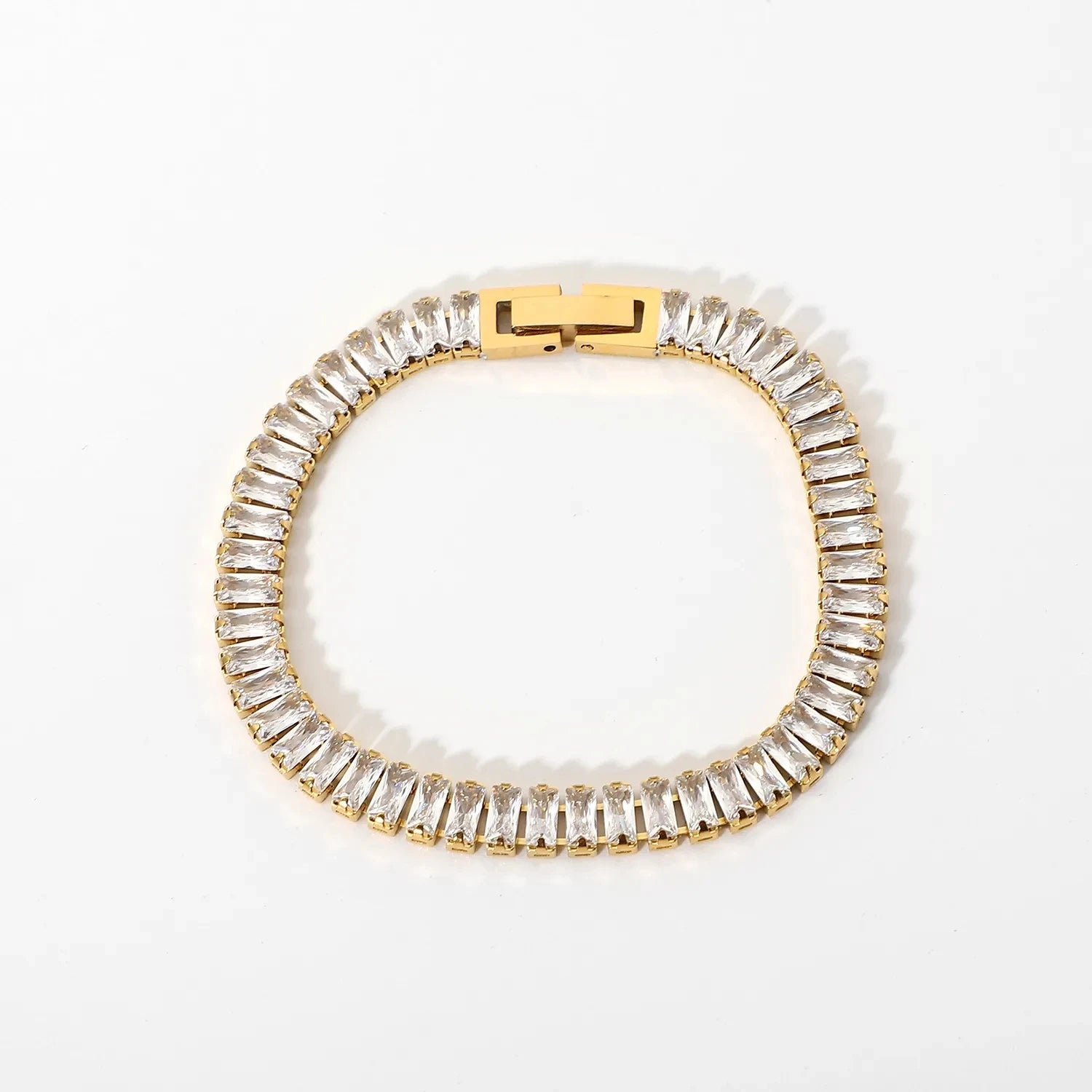 Gold Beaded Statement Bangle – Waterproof Stainless Steel