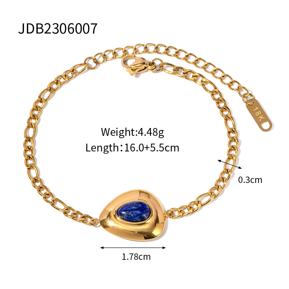 Gold Beaded Statement Bangle – Waterproof Stainless Steel