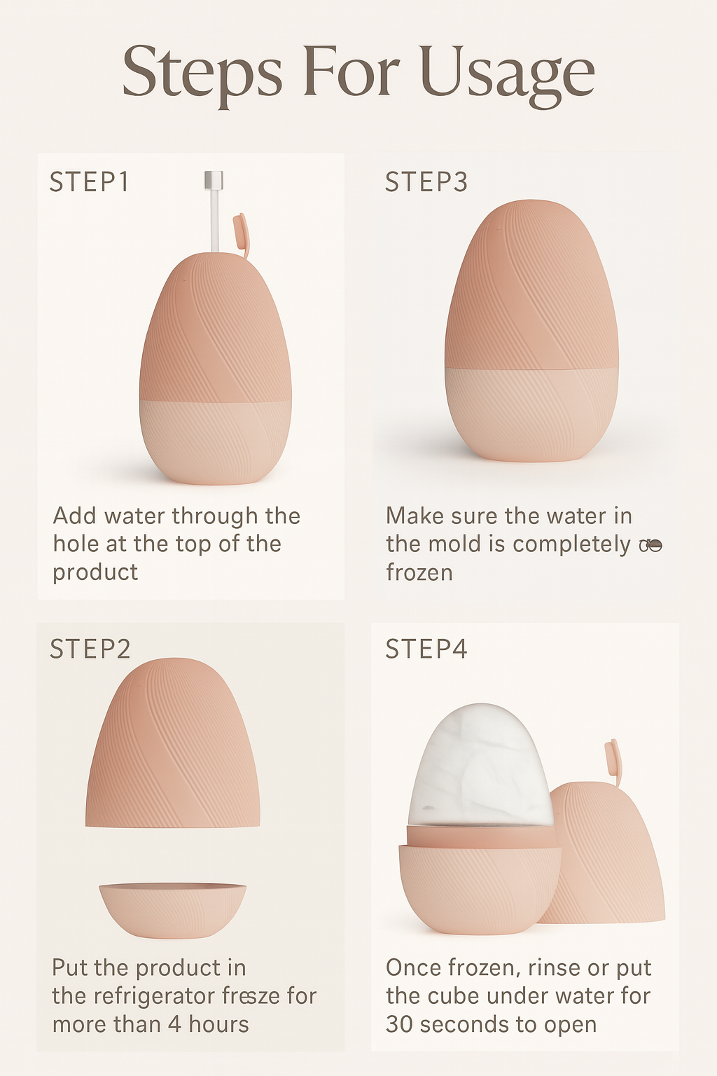 🧊 Ice Face Roller &amp; Stainless Steel Gua Sha Tool Set