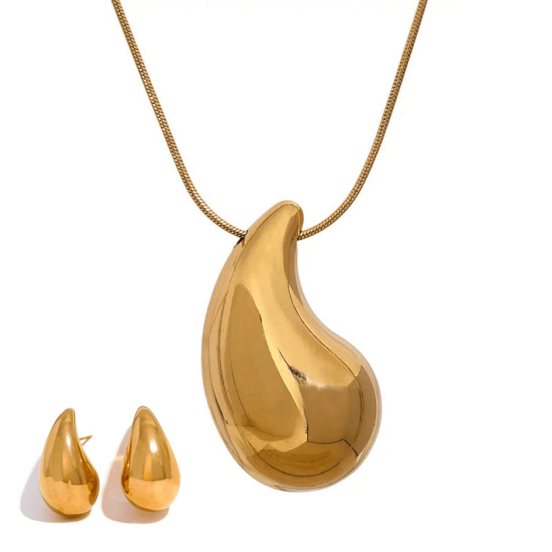 Zeb=ntra Titanium Steel Set Pendant Plated With 18K Gold