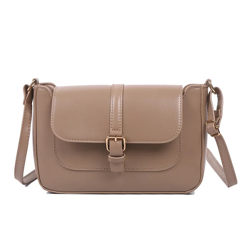 Zentra Elegant Buckle Crossbody Bag – Classic Wine Brown