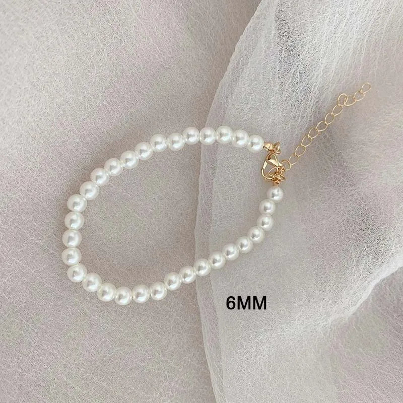 Vintage Double-Layer Pearl & Crystal Bracelet – Handcrafted Look