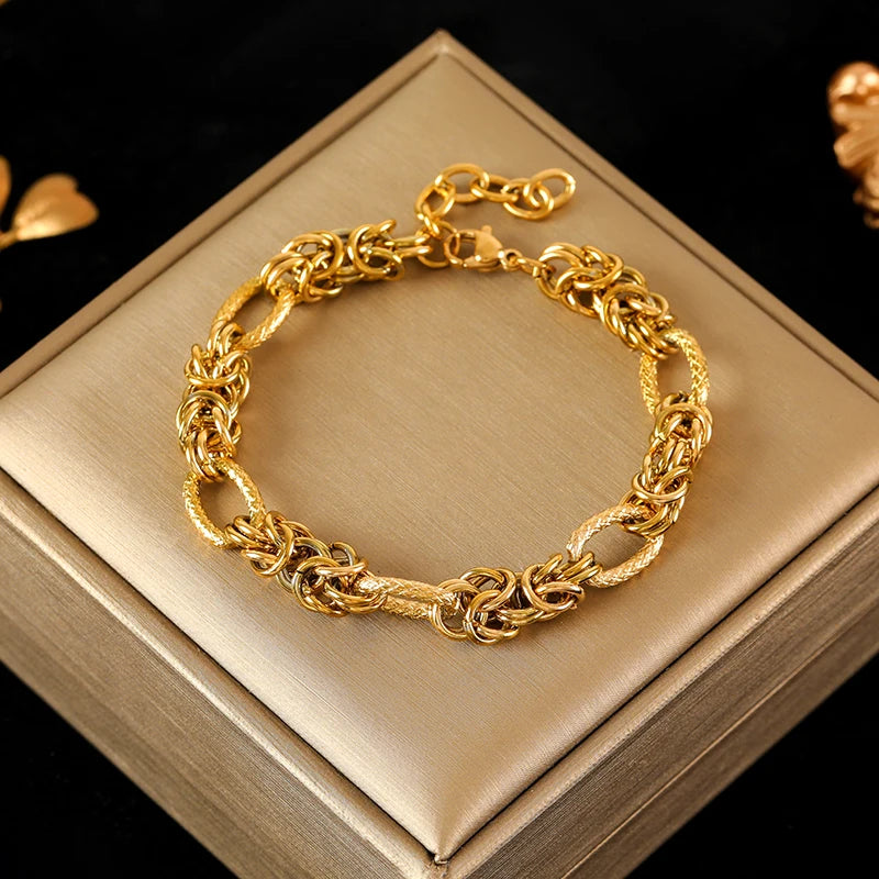 Zentra Gold Twist Bangle – Timeless & Waterproof