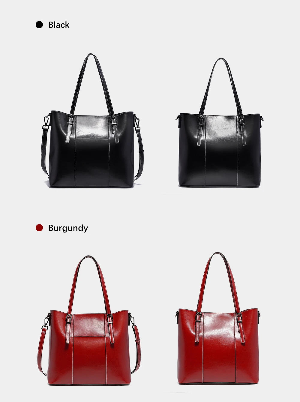 Zentra Classic Brown Leather Tote Bag