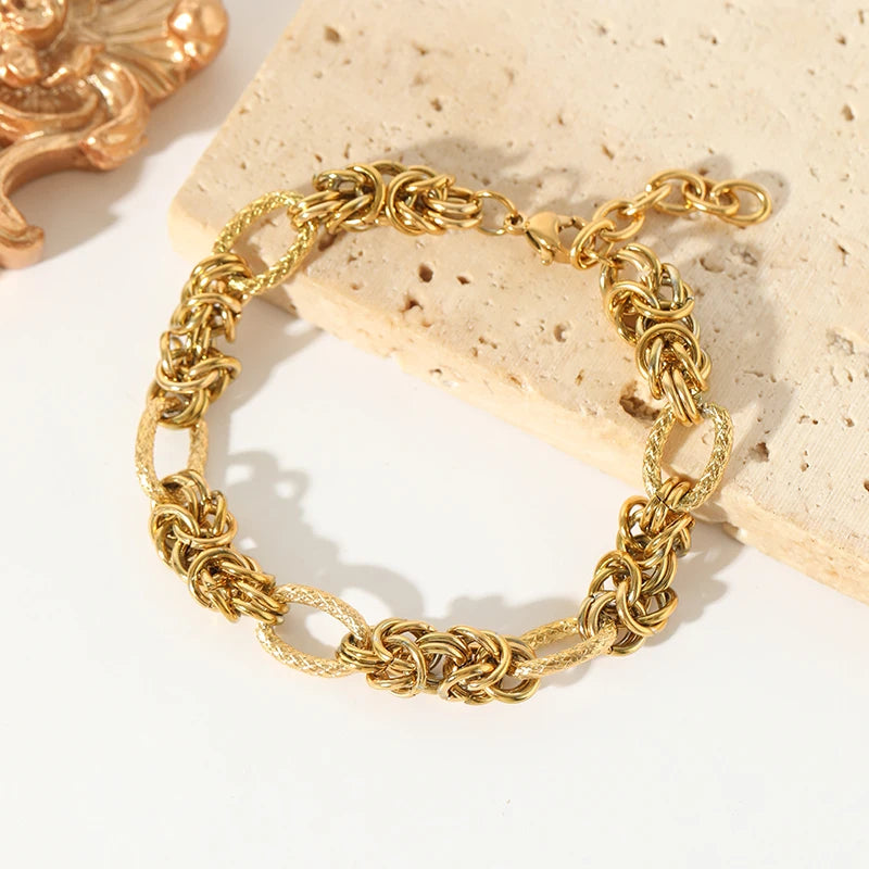 Zentra Gold Twist Bangle – Timeless & Waterproof