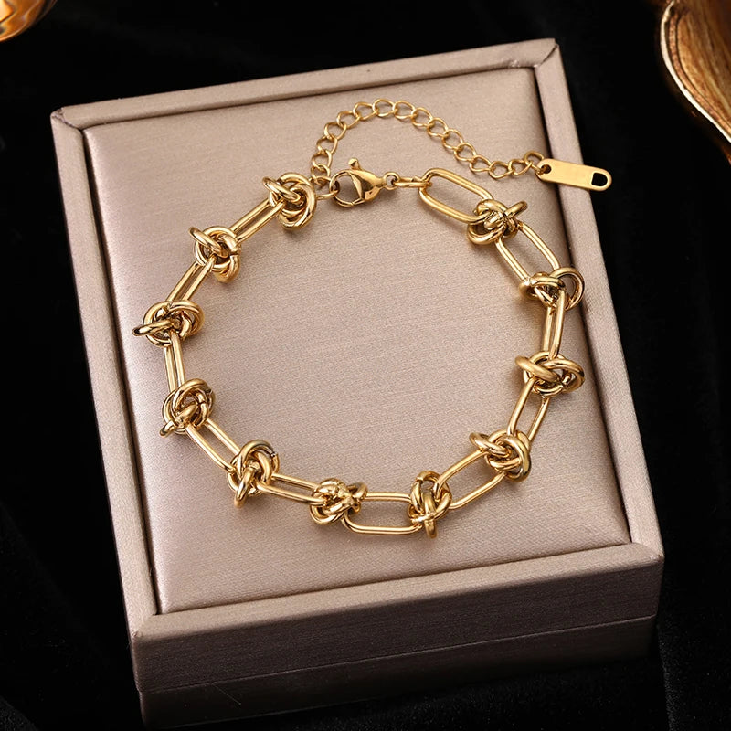 Zentra Gold Twist Bangle – Timeless & Waterproof